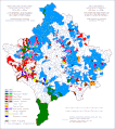 Ethnic structure of Kosovo and Metohija by settlements 1991 (registered population)