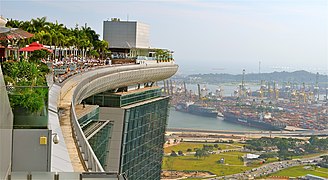 Оглядова галерея Небесного парку готелю Marina Bay Sands, Сингапур. 190 м