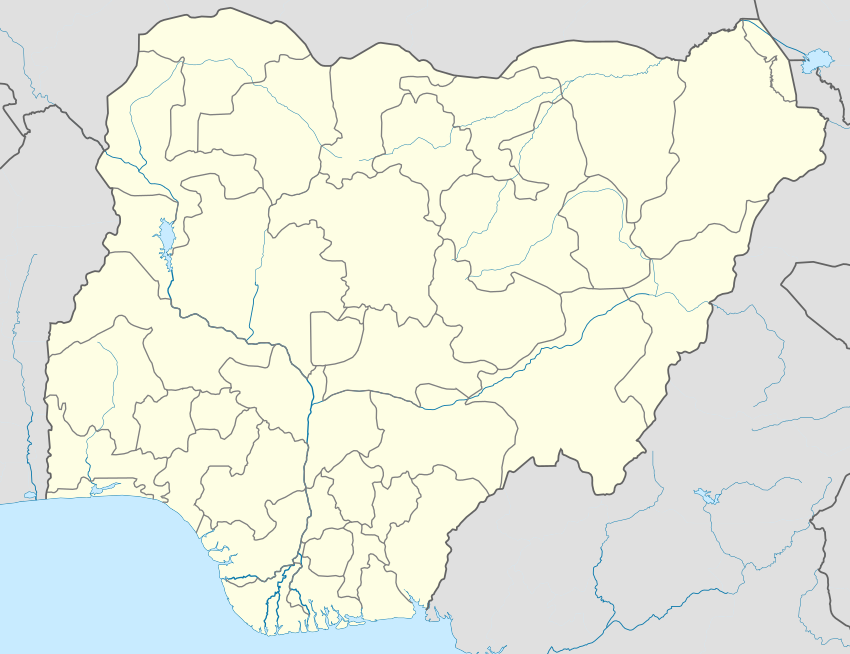 Mapa konturowa Nigerii