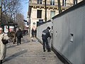 Image 34The Place de la Sorbonne in Paris is closed by police during the 2006 labour protests in France.