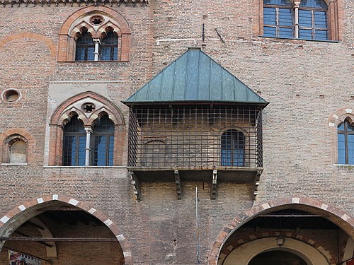 Balcony in the Ducal Palace - Mantua, Italy