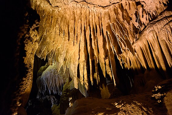 Stalactites in Crystal Cave, Sequoia National Park, USA