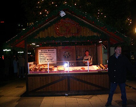 Food stall at Christmas market