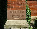 Cornerstone on the South elevation.