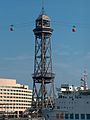 Der Seilbahnturm Torre de Jaume I (Barcelona)