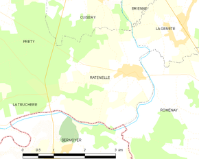 Poziția localității Ratenelle