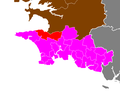 Carte de localisation du canton de Douarnenez au sein de l'arrondissement de Quimper.