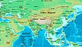 نقشهٔ آسیا در قرن هشتم