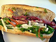 Bánh mì kẹp thịt - Vietnamese sandwich, considered the signature Vietnamese street food