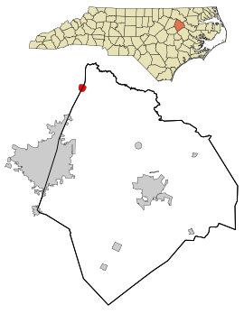 Location in Edgecombe County and the state of North Carolina.