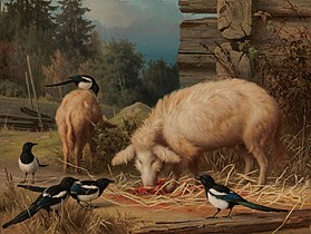 Pigs and Magpies, 1875