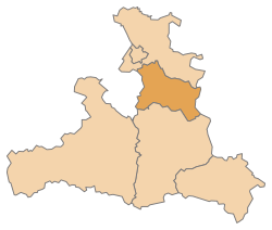 Ligging van het district Hallein in de Oostenrijkse deelstaat Salzburg