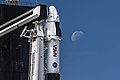 РН Falcon 9 на фоні Місяця 27 жовтня 2021