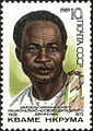 Image 23Kwame Nkrumah, the first president of Ghana and theorist of African socialism, on a Soviet Union commemorative postage stamp (from History of socialism)