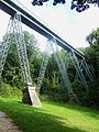 La passerelle de l'ancienne voie ferrée vue du Bois de la Brasserie.