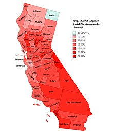 Visualization of the county-by-county results of the measure