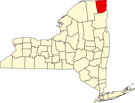 Locatie van Clinton County in New York