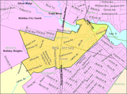 Census Bureau map of South Toms River, New Jersey