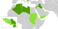 The regions (of recent history) where the dinar is used. — (PNG)