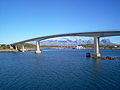 Kalvøyrevet Bridge with Herøysundet and De syv søstre in the background.