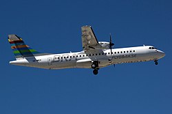 ATR 72–600 der Braathens Regional Airways, betrieben für BRA Braathens Regional Airlines