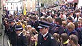 Image 50Scouts, Brownies, and Cubs with the local community in Tiverton, Devon on Remembrance Sunday (from Culture of the United Kingdom)