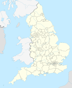 Mapa konturowa Anglii, na dole nieco na prawo znajduje się punkt z opisem „Selsey”