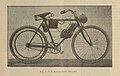 1901 - The Clément autocycle with the removable motor derived from the Krebs engine of the Clément-Panhard Car.