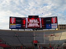 Camp Randall scoreboard at Movie Night 2013