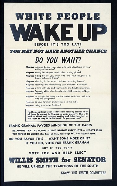 File:Campaign flyer for Willis Smith for Senate in the 1950 US Senate race in North Carolina.jpg