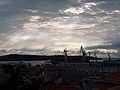 Beautiful clouded sky above Pula