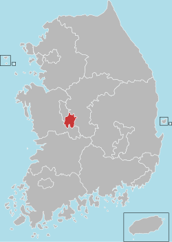 Location of Daejeon