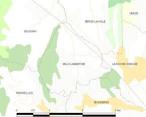 Poziția localității Milly-Lamartine