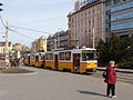 Tatra T5C5K az egykori Moszkva (ma: Széll Kálmán) téri végállomásán (2005)