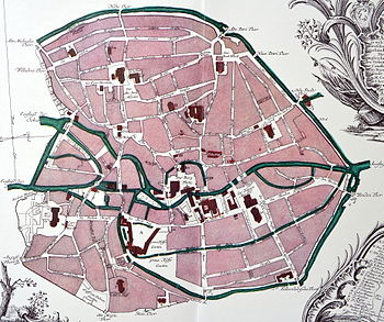 „Plan der Stadt Braunschweig“ von Albrecht Heinrich Carl Conradi um 1755.