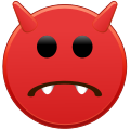 Emoticon diavoletto rosso triste (2009)