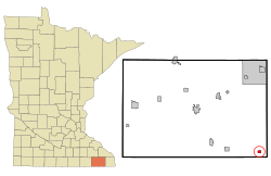 Location of Mabel, Minnesota