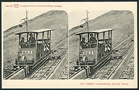 Knackstedt & Näther Stereoskopie 1355 Italien. Drahtseilbahn auf den Vesuv. Bildseite.jpg