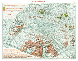 Paris' Sedimentary stone deposits. From Émile Gérard's 1901 "Paris Souterrain".