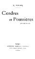 Cendres et poussières.