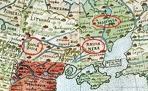 1587 Planisferio de Urbano Monti. Europe region Ukraine (Russia), Moscovia.jpg