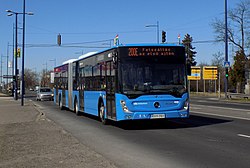 Mercedes Conecto G NG típusú autóbusz Ferihegy vasútállomásnál