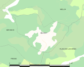 Mapa obce Belfahy