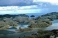 Aerial view of limestone islands of Palau