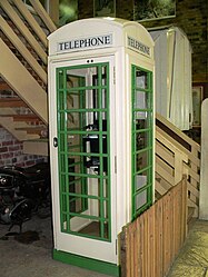 Preserved K6 telephone box.