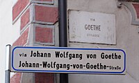 Johann-Wolfgang-von-Goethe-Straße in Bozen (Südtirol)