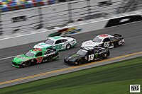 Multiple Supra stock cars racing at Daytona Speedweeks 2020