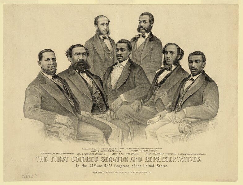 File:First Colored Senator and Representatives in the 41st and 42nd Congress of the United States.tiff