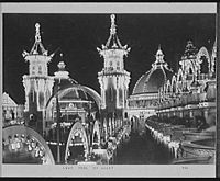 Luna Park v noci, Coney Island, 1904