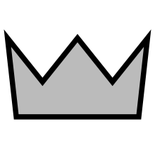 Simple silver crown.svg